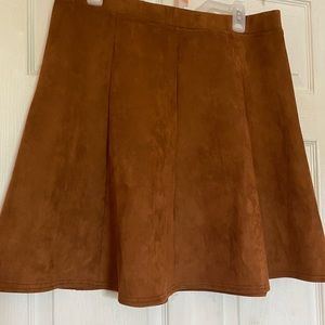 Catos brown velvet material skirt